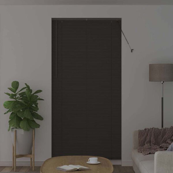 vidaXL Window Blind with Curtains Manual Dark grey Aluminium