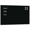 vidaXL Wall-mounted Magnetic Board Black 100x60 cm Tempered Glass