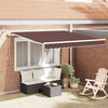 vidaXL Automatic Retractable Awning with LED Brown 300x250 cm