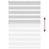 vidaXL Zebra Blind Light Grey 115x100 cm Fabric Width 110.9 cm Polyester