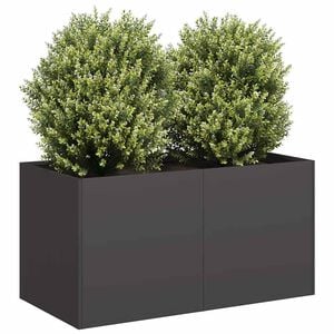vidaXL Planter Black 80x40x40 cm Cold-rolled Steel