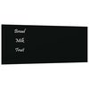 vidaXL Wall-mounted Magnetic Board Black 50x20 cm Tempered Glass