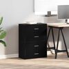 vidaXL Cabinets with 2 Drawers 2 pcs Black Oak 60x31x40 cm Engineered Wood
