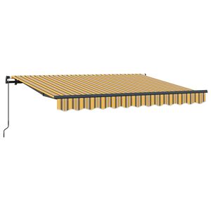 vidaXL Retractable Awning Yellow and Grey 250 x 200 cm Fabric