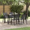 vidaXL Stackable Garden Chairs 4 pcs Black Textilene Fabric