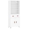 vidaXL Highboard White 69.5x34x180 cm Engineered Wood