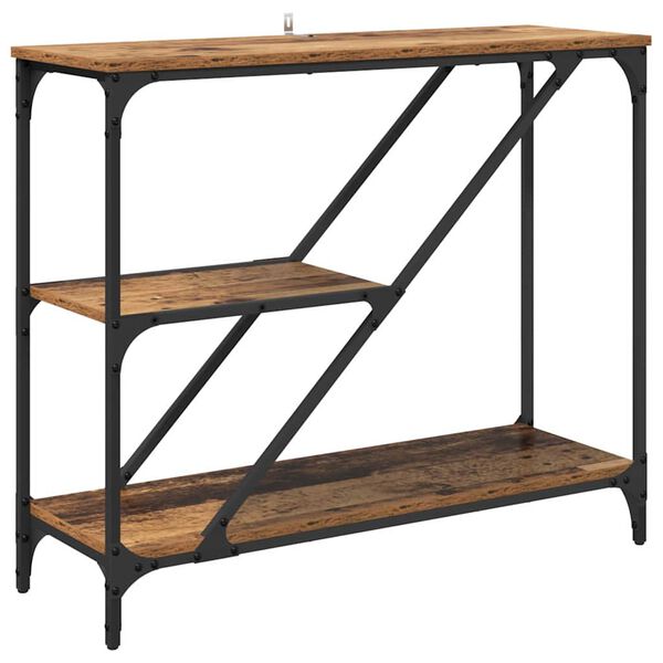 vidaXL Console Table Old Wood 88.5 x 30 x 75 cm Engineered Wood