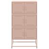 vidaXL Sideboard Pink 68.5x38.5x123.5 cm Steel
