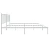 vidaXL Metal Bed Frame without Mattress with Headboard White 180x200cm