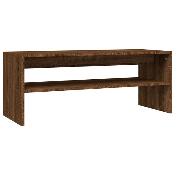 vidaXL Coffee Table Brown Oak 100x40x40 cm Engineered Wood