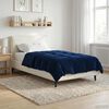 vidaXL Full Year Duvet Quilted Dark Blue 155 x 220 cm Microfiber