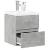 vidaXL 2 Piece Bathroom Furniture Set Concrete Grey Engineered Wood