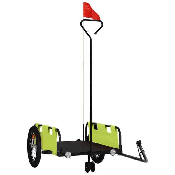 vidaXL Bike Trailer Green Oxford Fabric and Iron