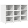 vidaXL Shoe Cabinet with Shelf White 77.5 x 30 x 51 cm Engineered Wood