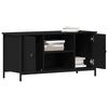 vidaXL TV Cabinet Black oak 100 x 40 x 50 cm Engineered wood