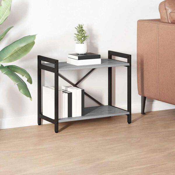 vidaXL Bookshelf Grey sonoma 60 x 30 x 50 cm Engineered Wood