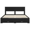vidaXL Bed Frame with Headboard Black Oak 180 x 200 cm Engineered Wood