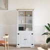 vidaXL Cupboard Mexican Pine Corona Range White 80x40x170 cm