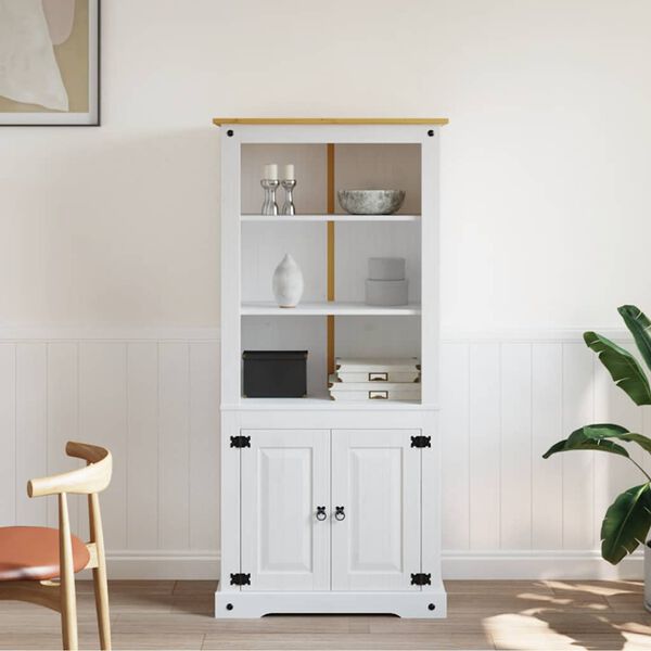 vidaXL Cupboard Mexican Pine Corona Range White 80x40x170 cm