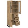 vidaXL Highboard with Drawer 2 pcs Artisan Oak Engineered Wood