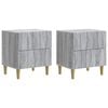 vidaXL Bedside Cabinet with Drawer 2 pcs Grey Sonoma 43 x 34.5 x 48 cm