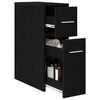 vidaXL Bathroom Furniture Set Wall-mounted Black Oak 22 x 44 x 61.5 cm