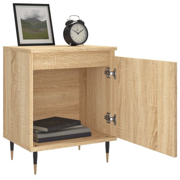 vidaXL Bedside Cabinets 2 pcs Sonoma Oak 40x30x50 cm Engineered Wood