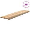 vidaXL Stair Treads 8 pcs Untreated 110x25x2 cm Solid Wood Oak