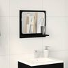 vidaXL Bathroom Mirror Black Oak 40x10.5x37 cm Engineered Wood