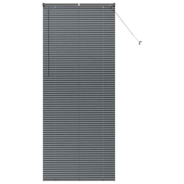 vidaXL Venetian Blinds Manual Dark Grey 220 x 90 cm Aluminium