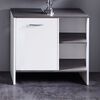 Trendteam Sink Vanity Unit with 1 Door SanDiego White and Smokey Silver