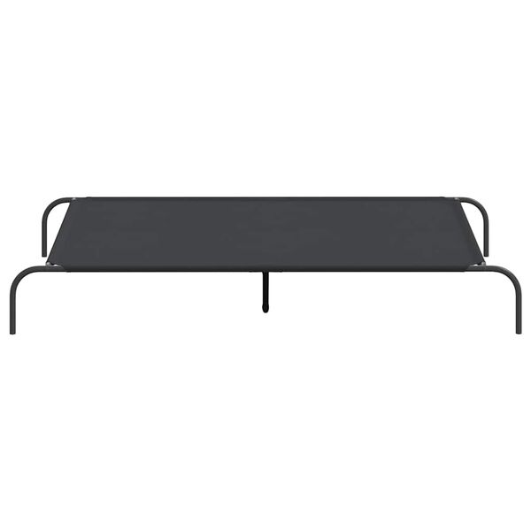 vidaXL Elevated Dog Bed Black 150x90x20 cm Oxford Fabric and Steel