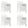 vidaXL Garden Chair 4 pcs White 53 x 49 x 85 cm PP