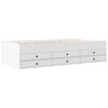 vidaXL Daybed with Drawers without Mattress White 100x200 cm