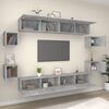 vidaXL 8 Piece TV Cabinet Set Grey Sonoma Engineered Wood