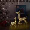 vidaXL Acrylic Reindeer Family Christmas Decoration 160 LED Warm White