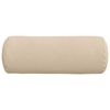 vidaXL Bolster Pillows 2 pcs Cream &Oslash; 25 x 70 cm Microfibre Fabric