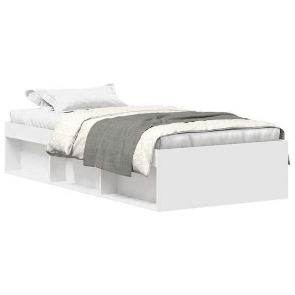 vidaXL Bed Frame without Mattress White 90x200 cm