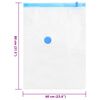 vidaXL Storage Bags Wall-mounted 5 pcs Transparent and Blue 80 x 60 cm
