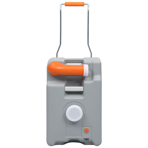 vidaXL Wheeled Water Tank for Camping 25 L Grey
