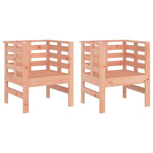 vidaXL Garden Chairs 2 pcs 61.5x53x71 cm Solid Wood Douglas