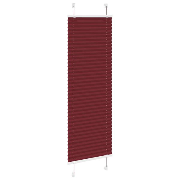 vidaXL Pleated Blind Bordeaux Red 40x150 cm Fabric Width 39.4 cm Polyester