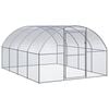 vidaXL Outdoor Chicken Coop 3x4x2 m Galvanised Steel