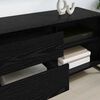 vidaXL TV Cabinet Black Oak 100 x 36 x 49.5 cm Engineered Wood