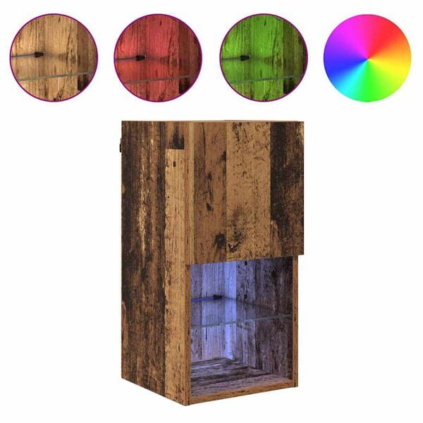 vidaXL Wall-mounted TV Cabinet Wall-mounted Old Wood 30.5 x 30 x 60 cm