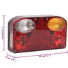 vidaXL Trailer Lights 2 pcs Red 23x6x13 cm 12V Classic Bulb