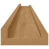 vidaXL Wall Shelf 2 pcs Brown 100 x 9 x 3 cm Engineered Wood