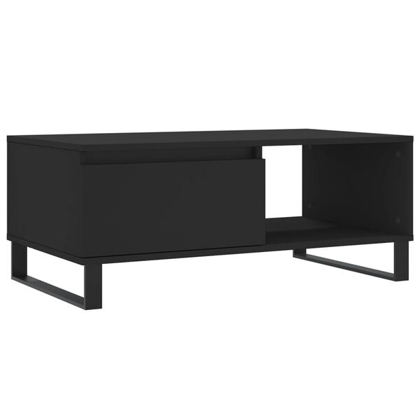 vidaXL Coffee Table Black 90x50x36.5 cm Engineered Wood