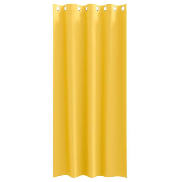 vidaXL Blackout Curtains with Rings 2 pcs Mustard Yellow 245 x 140 cm