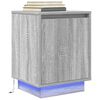 vidaXL Bedside Cabinets with LED Lights&nbsp;2 pcs Grey Sonoma 38x34x50 cm